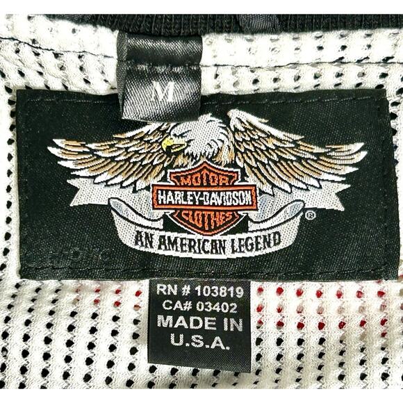 Harley Davidson Jacket Men's M Full Zip Logo Embroidered Racing Evel Knievel USA - Picture 7 of 13